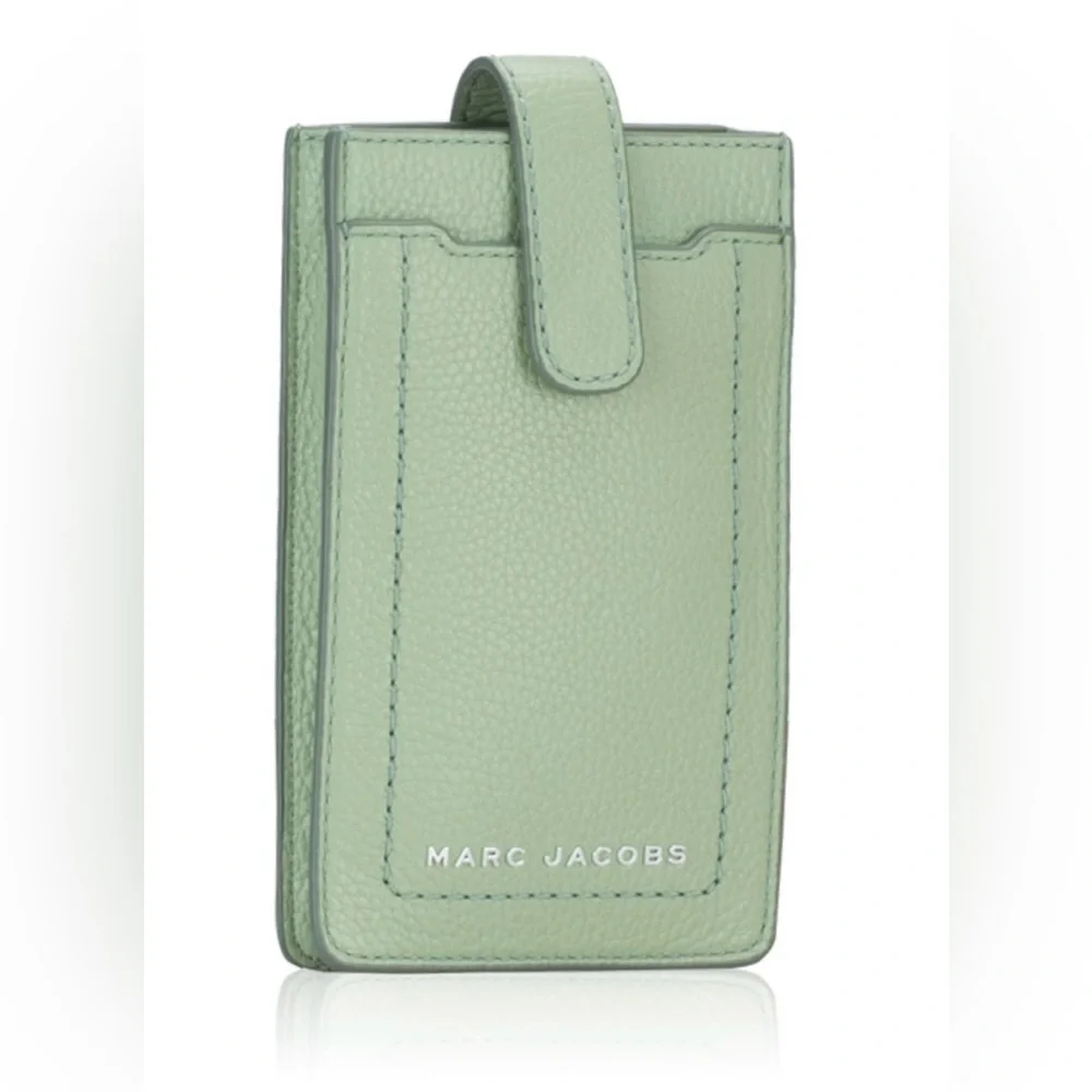 Marc Jacobs The Groove Pebble Leather Phone Crossbody Bag Color: Mint